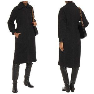 BA&SH Lagos Charcoal Wool Blend Long Coat Size L